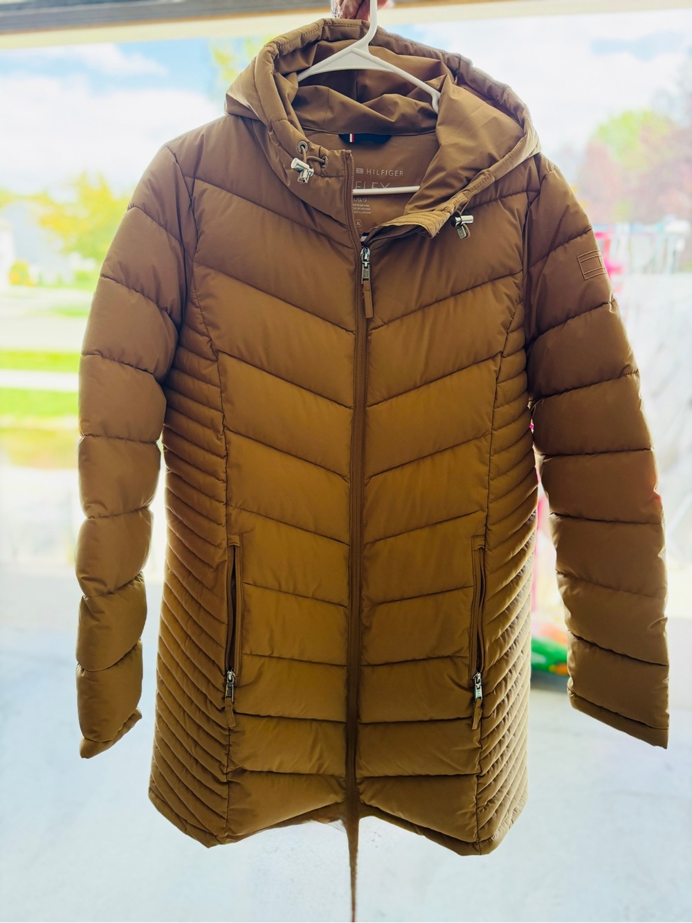 Tommy Hilfiger Women's Chestnut Brown Hooded Packable Puffer Coat
